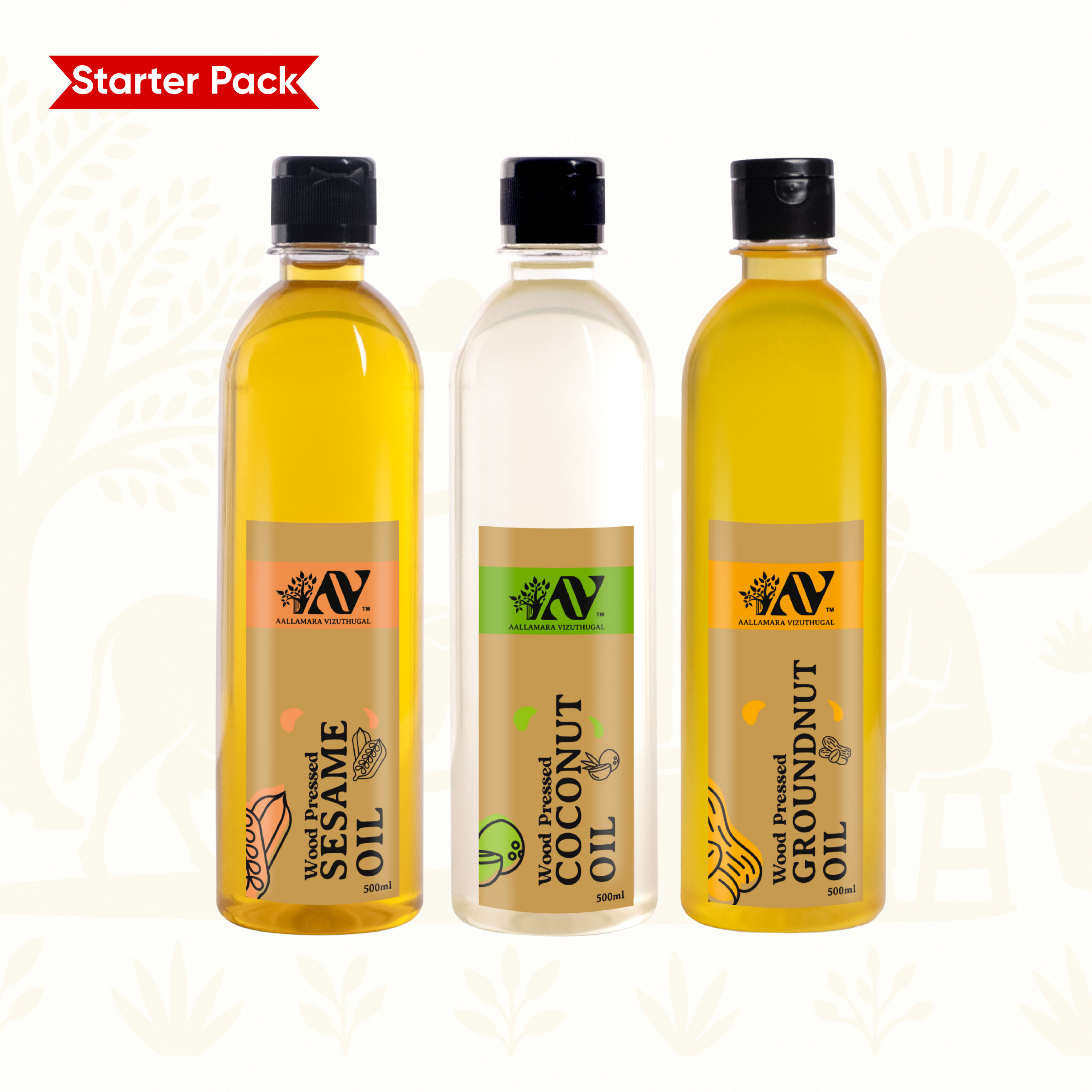 Starter Pack of Wood Press oil - 500ml *3