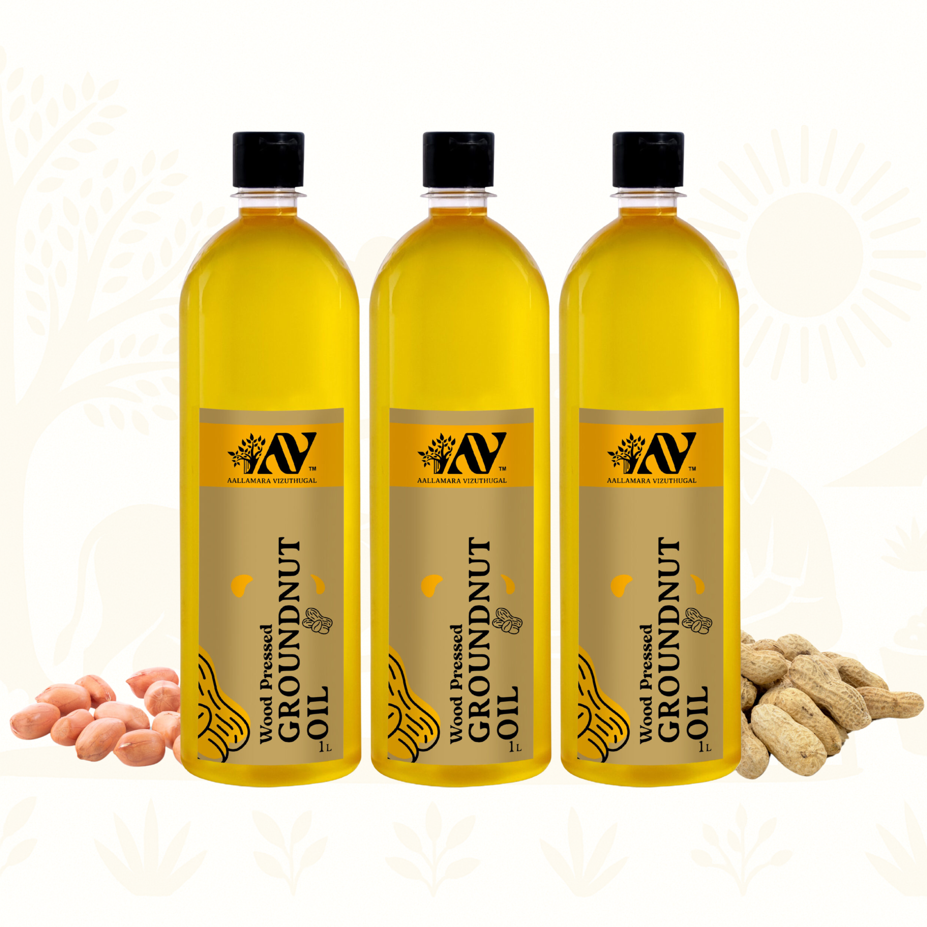 Wood Pressed Groundnut Oil