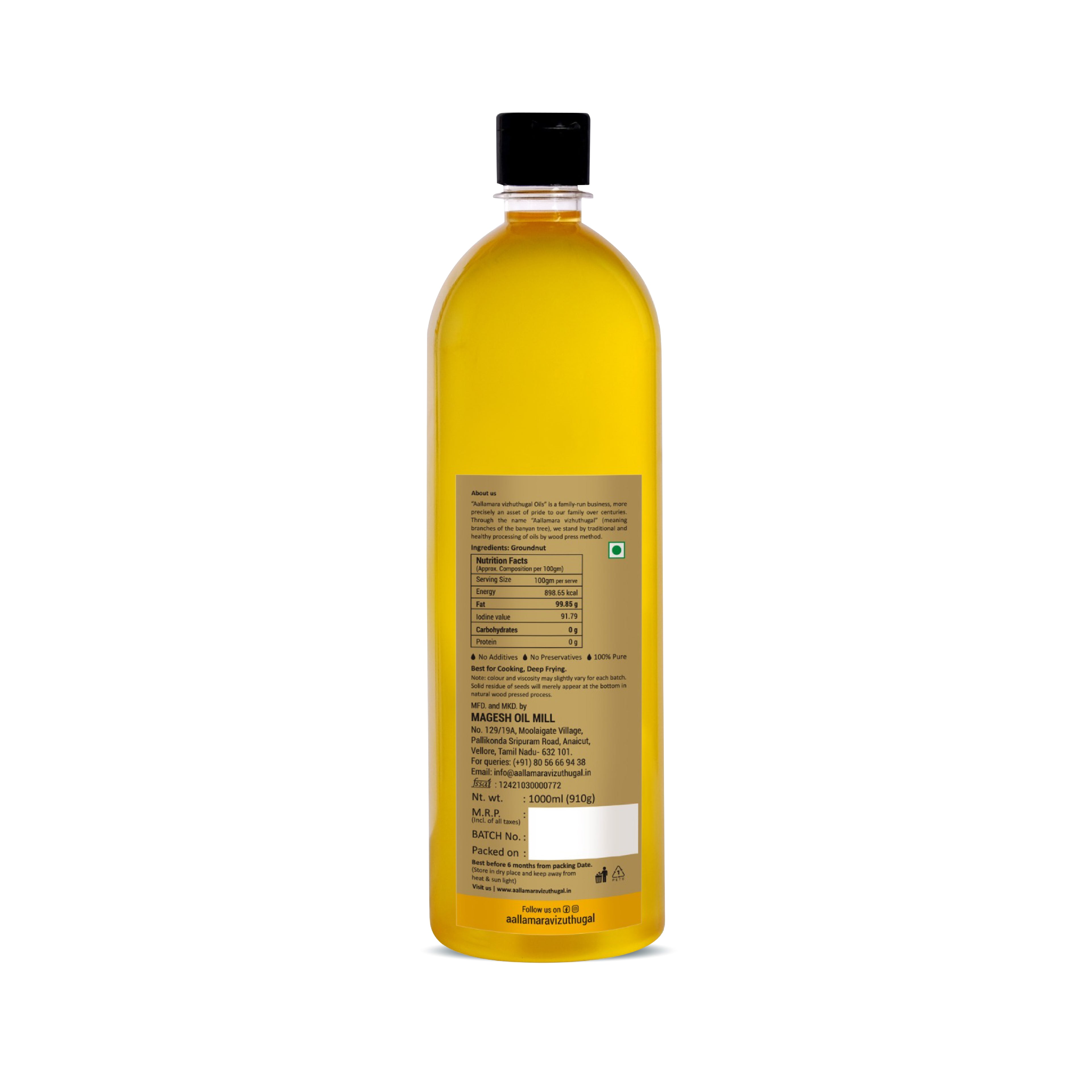 Wood Pressed Groundnut Oil