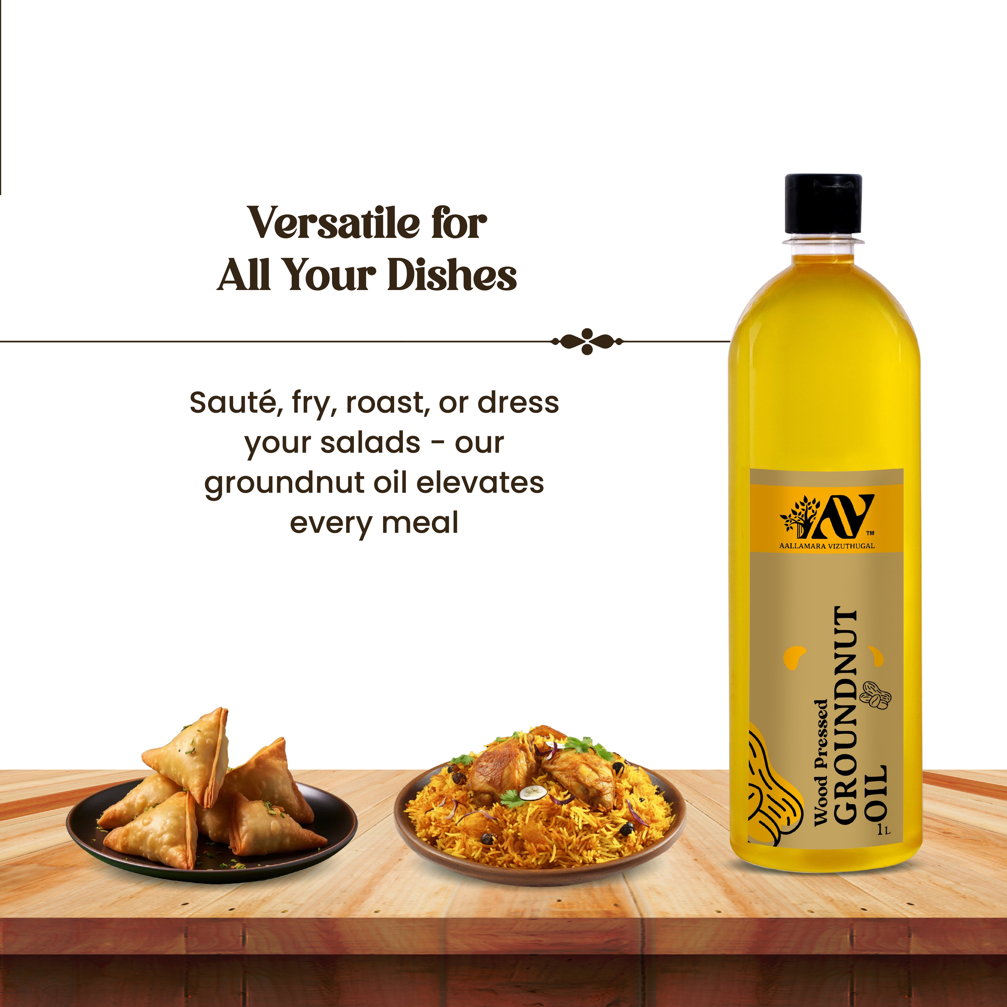 Wood Pressed Groundnut Oil