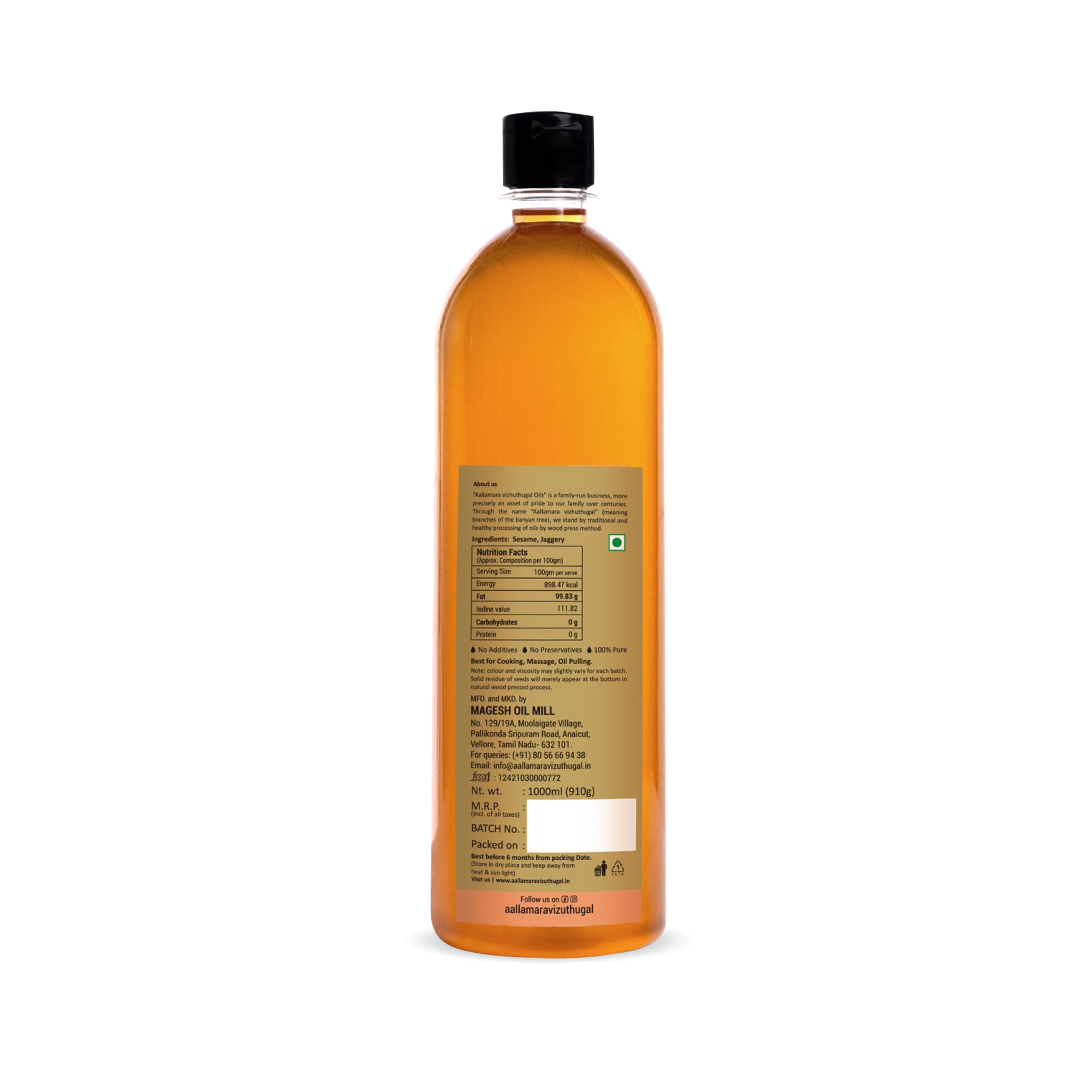 Wood Press Sesame Oil